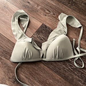Sage green, ruffle bikini